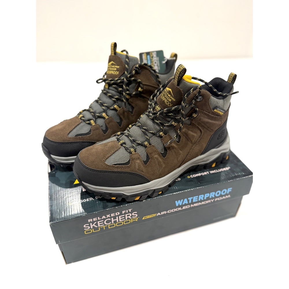 Skechers Relaxed Fit Rickter Branson Men's Waterproof Hiking Boots -Size 8.5 NWB